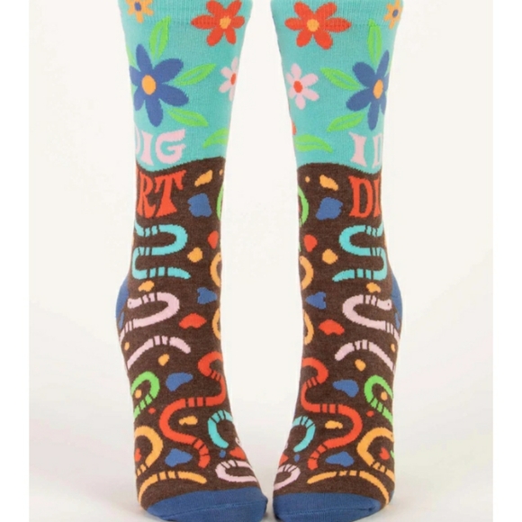 Blue Q I Dig Dirt W-Crew Socks - Picture 3 of 3